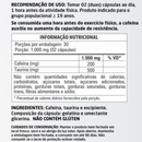 Cafeína com Taurina 60 cápsulas 500mg Herbalize